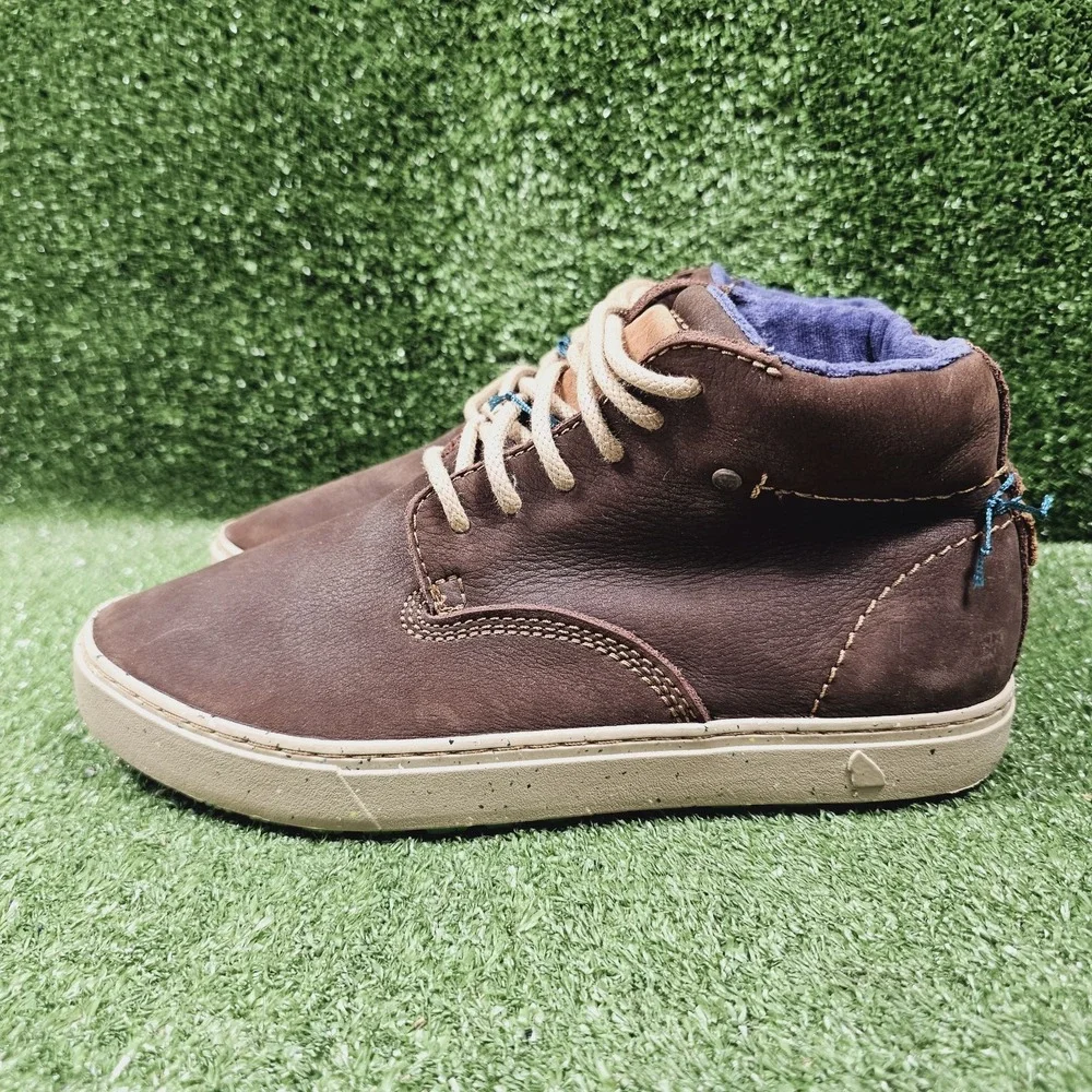 Satorisan Wanaka Mars Brown Soft Leather Combat Ankle Boots Mens US 9.5